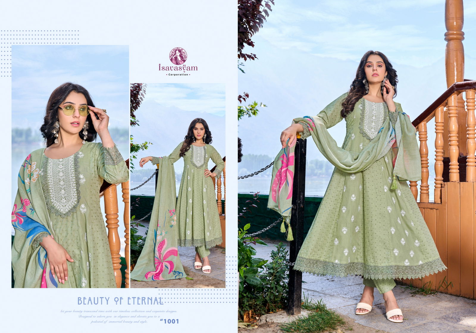 Isavasyam Anarkali Long Kurti With Bottom Dupatta Wholesale Clothing Suppliers In India
